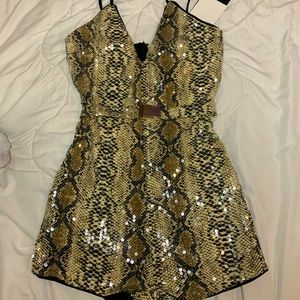 Watch Me Move Sequin Snake Romper